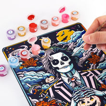 Afbeelding in Gallery-weergave laden, Schilderen op Nummer Metalen Poster - De Grappenmaker Nachtelijke Tuin