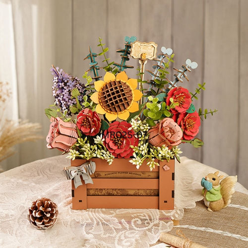 3D Puzzel - Houten Bloemenkist