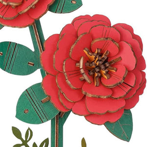 3D Puzzel - Rode Camelia