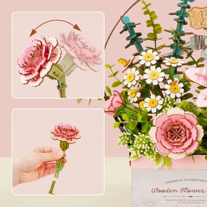 3D Puzzel - Houten Bloemenmand