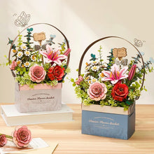 Afbeelding in Gallery-weergave laden, 3D Puzzel - Houten Bloemenmand