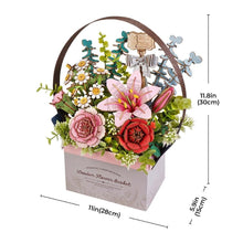 Afbeelding in Gallery-weergave laden, 3D Puzzel - Houten Bloemenmand