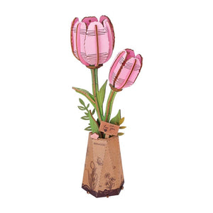 3D Puzzel - Roze Tulp