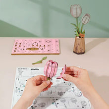 Afbeelding in Gallery-weergave laden, 3D Puzzel - Roze Tulp