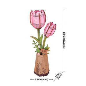 3D Puzzel - Roze Tulp