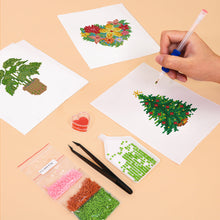 Afbeelding in Gallery-weergave laden, Mini Diamond Painting 15x20cm (2 stuks) - Kerstboom en Potplant