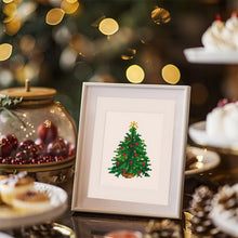 Afbeelding in Gallery-weergave laden, Mini Diamond Painting 15x20cm (2 stuks) - Kerstboom en Potplant