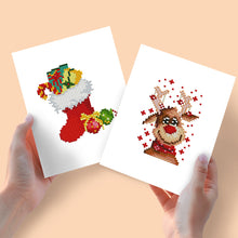 Afbeelding in Gallery-weergave laden, Mini Diamond Painting 15x20cm (2 stuks) - Kerstsok en Rendier