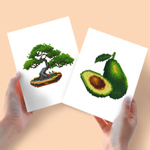 Afbeelding in Gallery-weergave laden, Mini Diamond Painting 15x20cm (2 stuks) - Bonsai en Avocado