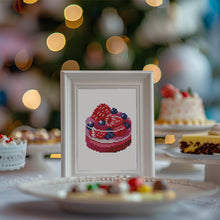 Afbeelding in Gallery-weergave laden, Mini Diamond Painting 15x20cm (2 stuks) - Rode Lippen en Taart met Bessen