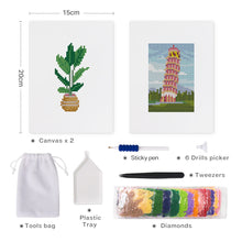 Afbeelding in Gallery-weergave laden, Mini Diamond Painting 15x20cm (2 stuks) - Natuur en Architectuur