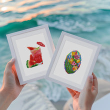 Afbeelding in Gallery-weergave laden, Mini Diamond Painting 15x20cm (2 stuks) - Dranken en Dubbeldekkerbus