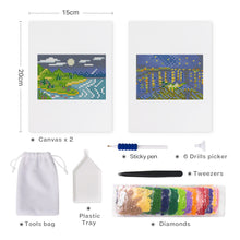 Afbeelding in Gallery-weergave laden, Mini Diamond Painting 15x20cm (2 stuks) - Landschappen van Dag en Nacht