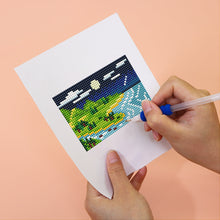 Afbeelding in Gallery-weergave laden, Mini Diamond Painting 15x20cm (2 stuks) - Landschappen van Dag en Nacht