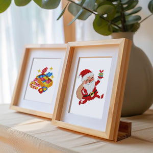 Mini Diamond Painting 15x20cm (2 stukken) - Tomatensap en Kerstman
