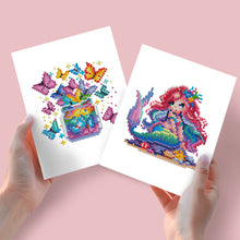 Afbeelding in Gallery-weergave laden, Mini Diamond Painting 15x20cm (2 stuks) - Kunst Fantasie van Zeemeermin