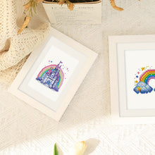 Afbeelding in Gallery-weergave laden, Mini Diamond Painting 15x20cm (2 stuks) - Kasteel en Regenboog