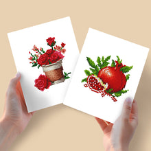 Afbeelding in Gallery-weergave laden, Mini Diamond Painting 15x20cm (2 stuks) - Koffie en Granaatappel