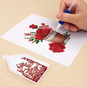 Mini Diamond Painting 15x20cm (2 stuks) - Koffie en Granaatappel