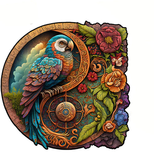 Houten Puzzel - Wilde Papegaai