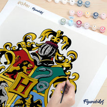 Afbeelding in Gallery-weergave laden, Schilderen op Nummer - Harry Potter - Hogwarts-wapenschilden