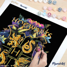 Afbeelding in Gallery-weergave laden, Schilderen op Nummer - Harry Potter - Bloemenwapen van Hogwarts