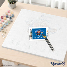 Afbeelding in Gallery-weergave laden, Schilderen op Nummer - Superman met “S”-schild