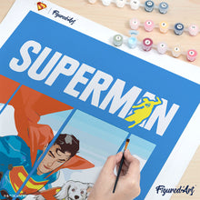 Afbeelding in Gallery-weergave laden, Schilderen op Nummer - Superman vliegend met Krypto
