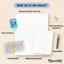 Afbeelding in Gallery-weergave laden, Schilderen op Nummer - Superman &amp; Krypto met skyline 1