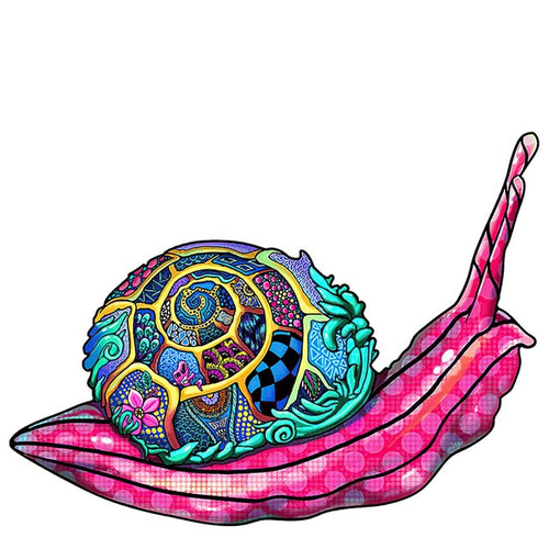 Houten Puzzel - Pop Art Slak