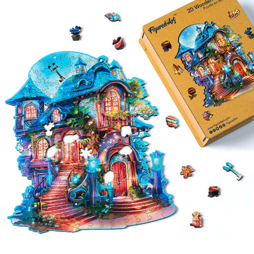 Houten Puzzel volwassenen - Betoverd Huisje