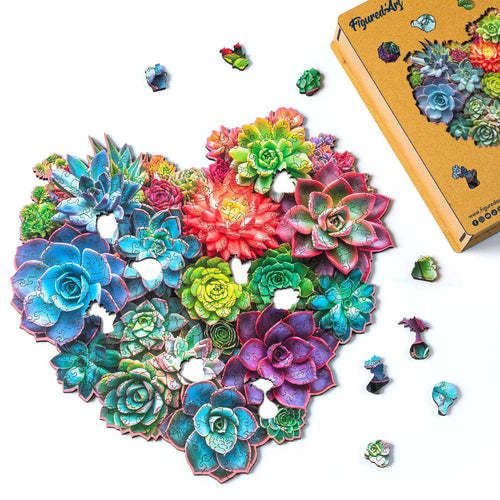 Houten Puzzel volwassenen - Hart van Vetplanten