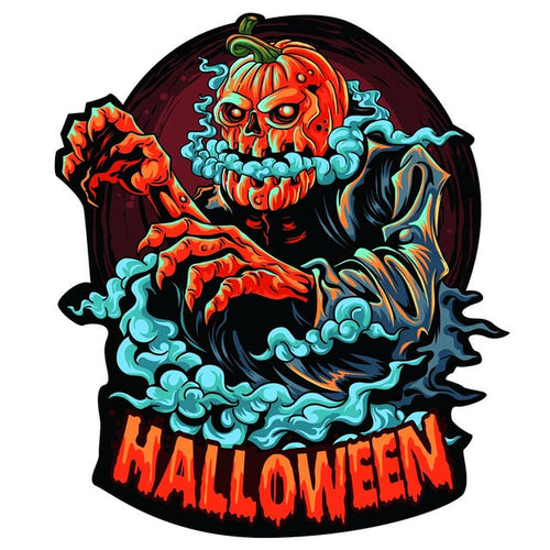 Houten Puzzel - Halloween Pompoenman