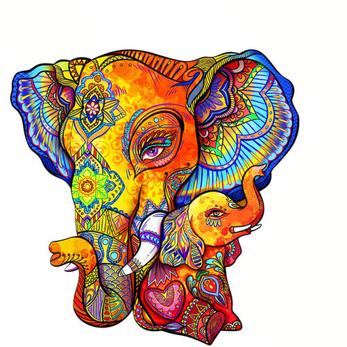Houten Puzzel - Indische Olifant