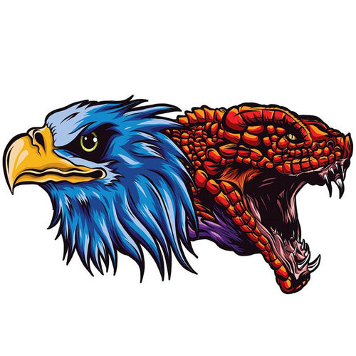 Houten Puzzel - Adelaar en Slangenkop