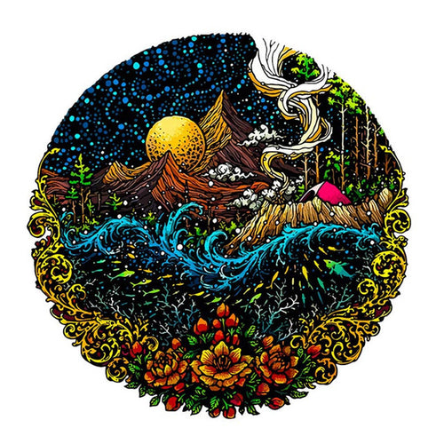 Houten Puzzel - Nachtelijke Hemel