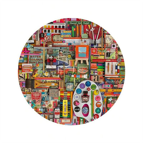 Houten Puzzel - Kunstcollage