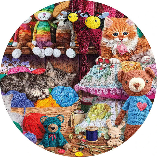Houten Puzzel - Een Kattenwieg
