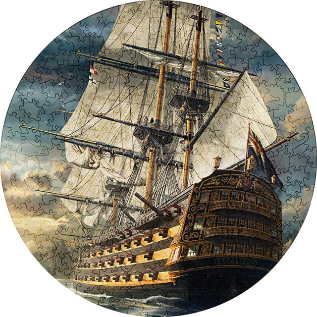 Houten Puzzel - Majestueuze Oceaanreis