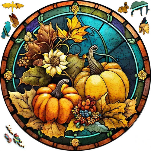 Houten Puzzel - Pompoen Display