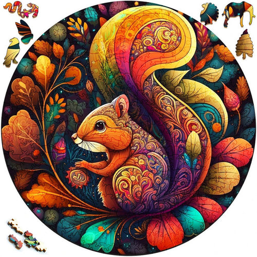 Houten Puzzel - Aardse Eekhoorn