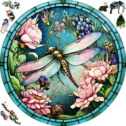 Houten Puzzel - Pastel Libel