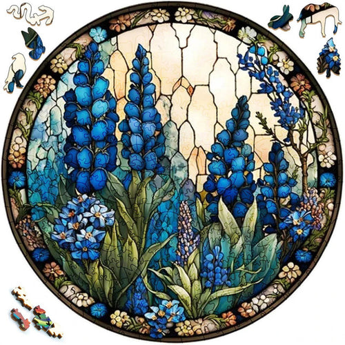 Houten Puzzel - Blauwe Lavendel