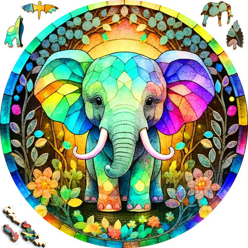 Houten Puzzel - Babyolifant