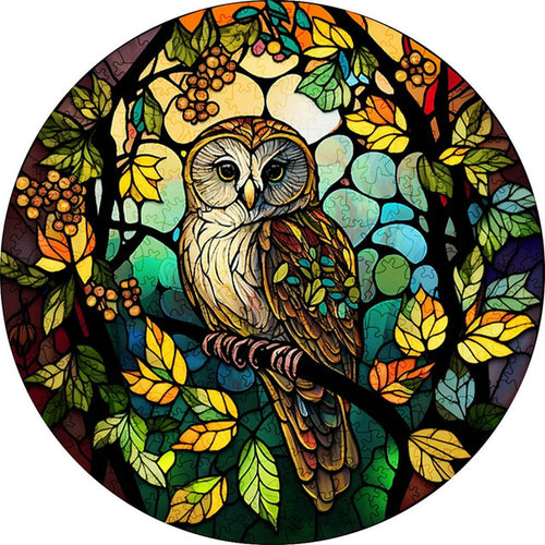 Houten Puzzel - Zonnige Uil