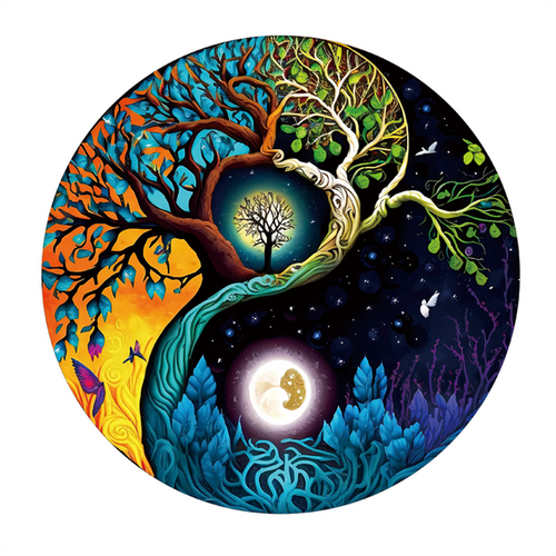 Houten Puzzel - Boom van Tijd