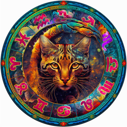 Houten Puzzel - Schorpioen Kat