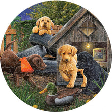 Afbeelding in Gallery-weergave laden, Houten Puzzel - Honden bij de Schuur