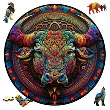 Afbeelding in Gallery-weergave laden, Houten Puzzel - Kleurrijke Stier