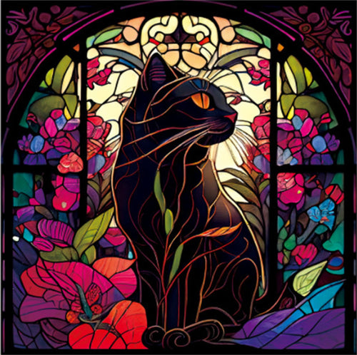 Houten Puzzel - Humeurige Kat